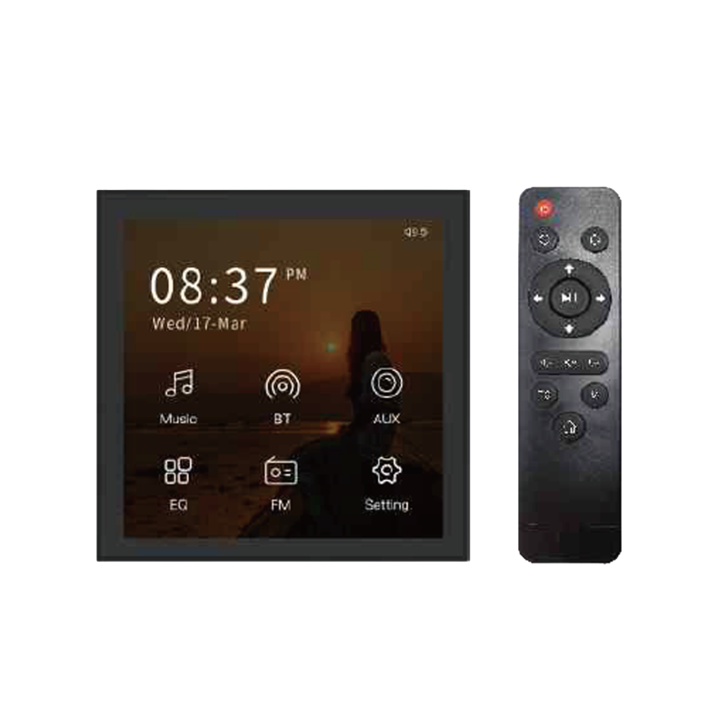 Touchscreen BT vægmonteret forstærker hjemmestereo lydforstærker B4, sort