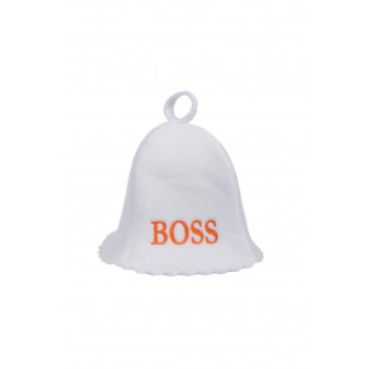 Saunahat - BOSS, hvid