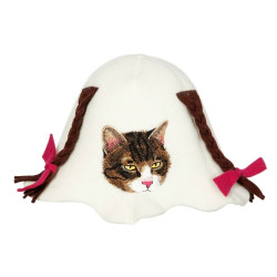 Saunahat - Kitty med pigtails  Saunahat - Kitty med pigtails