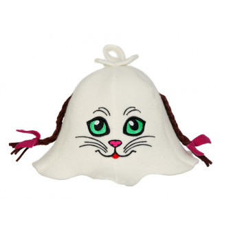 Saunahat - Kat med pigtails