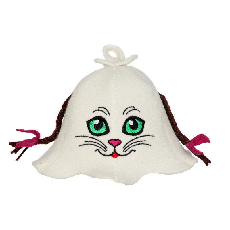 Saunahat - Kat med pigtails