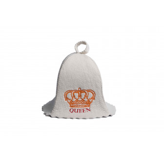 Saunahat - QUEEN, hvid