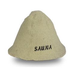 Saunahue - SAUNA, hvid, ulden 