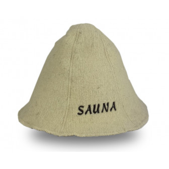 Saunahue - SAUNA, hvid, ulden
