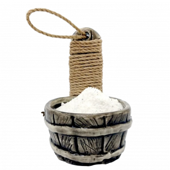 Keramisk saltbeholder til sauna - tønde 200 ml