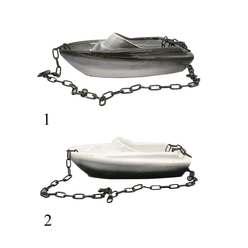 Keramisk beholder til dufte - båd