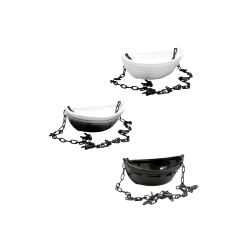 Keramisk beholder til dufte - båd med kæde 