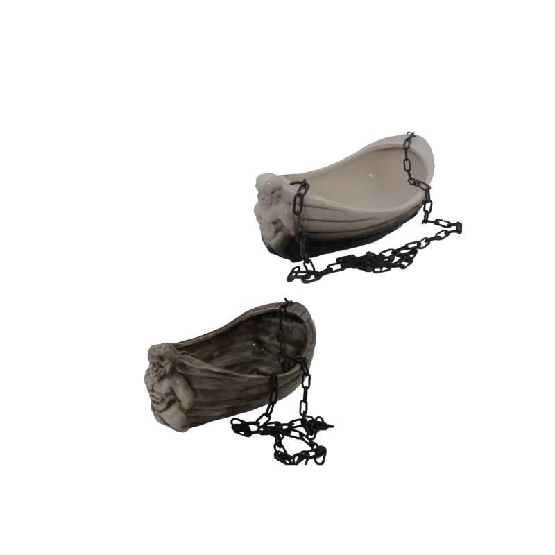 Keramisk duftbeholder - båd med Poseidon