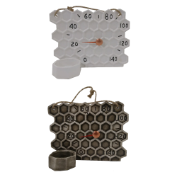 Keramisk saunatermometer - honeycomb  Keramisk saunatermometer - honeycomb