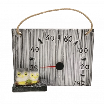 Keramisk saunatermometer - ugler