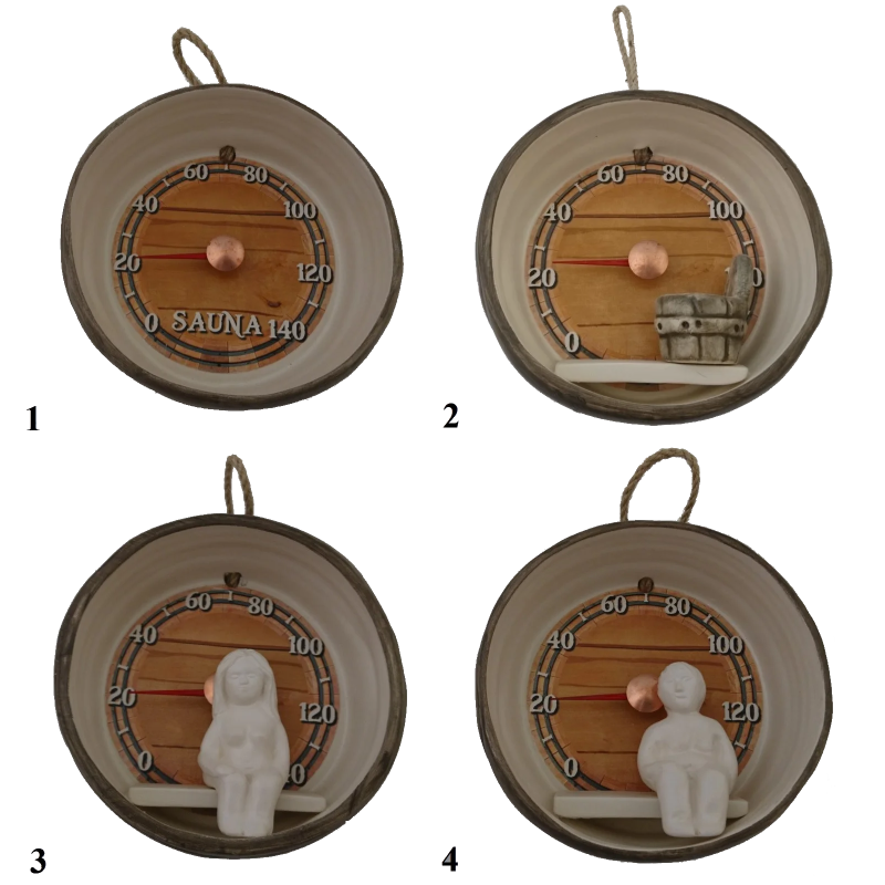 Keramisk saunatermometer - tønde