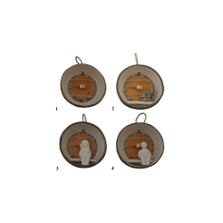 Keramisk saunatermometer - tønde 