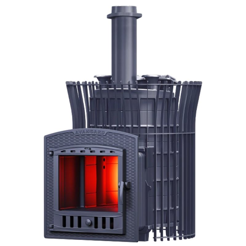 Brændeovn GEFEST - Avangard ZK Uragan 25 (P2) i tulipangitter