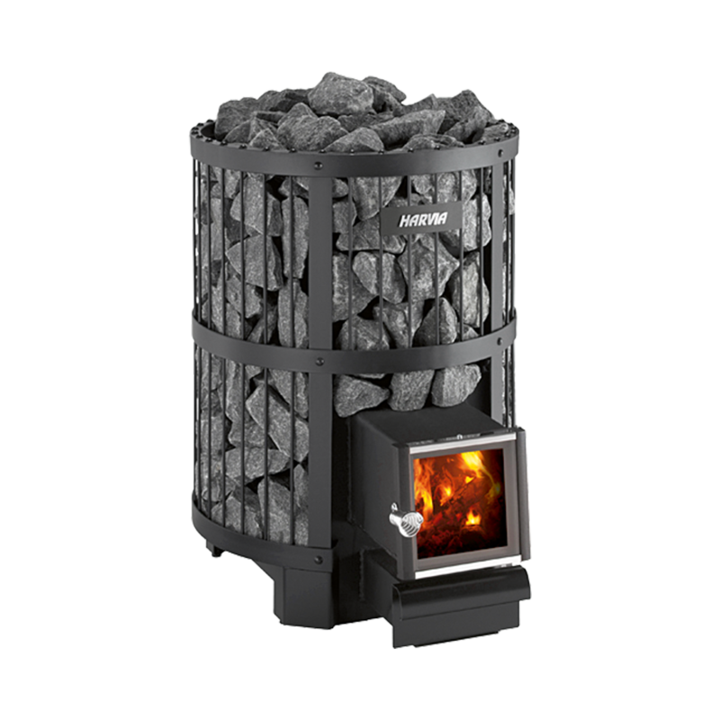 Brændeovn til sauna - HARVIA Legend 240 SL BimSchV2, sort