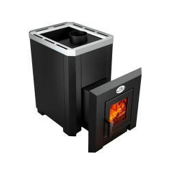 Brændefyret saunaovn - NOVA KLASSIK 18 med glasdør 