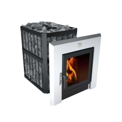 Brænde saunaovn - NOVA PANORAMA 26 med netværk 