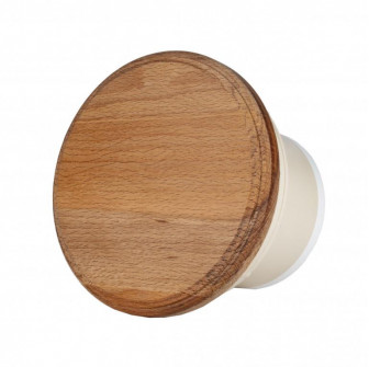 MM-S saunaventilator med bagventil og rund træfinish d/100mm