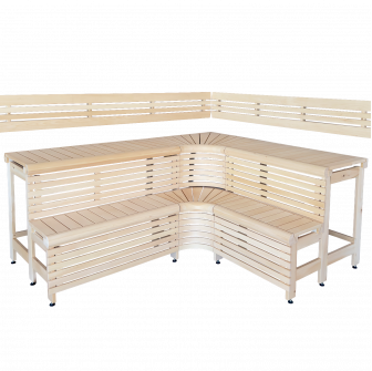 Modulære saunabænke med “Sun Corner”-design 2114 × 2696 mm