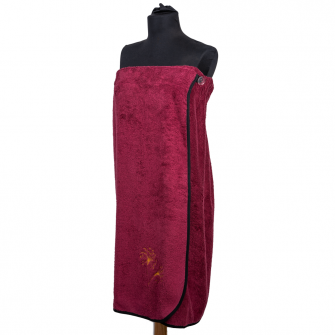 Dame saunaforklæde - BURGUNDY