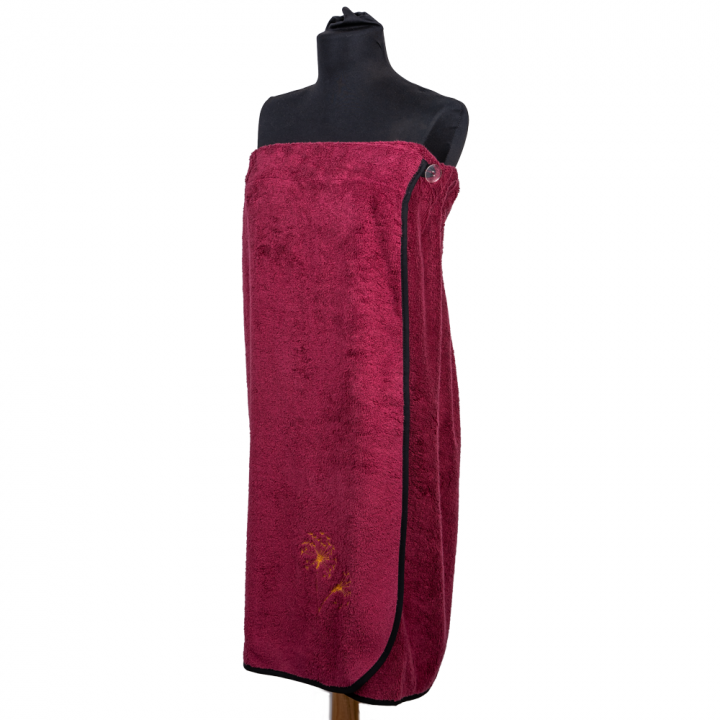 Dame saunaforklæde - BURGUNDY