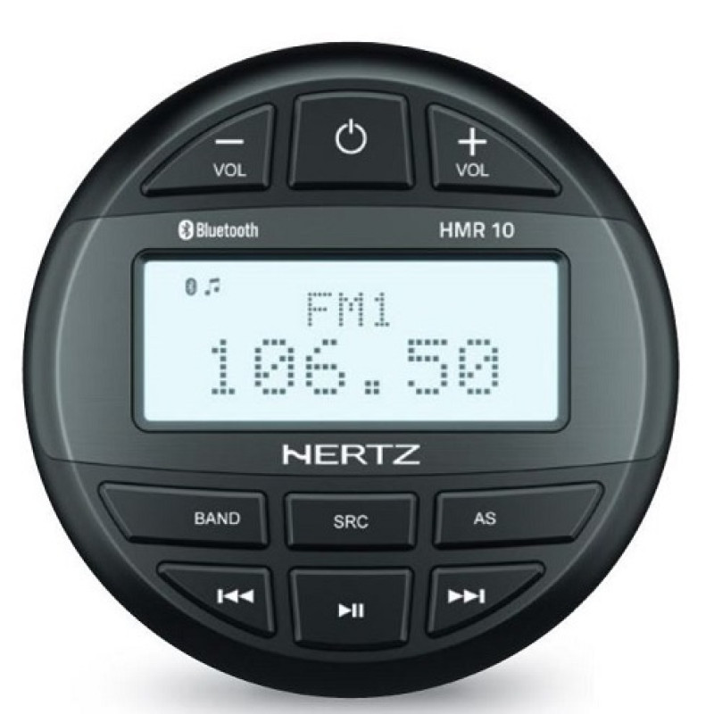 Musikcenter HMR 10D, uden højtalere, vandtæt, sort