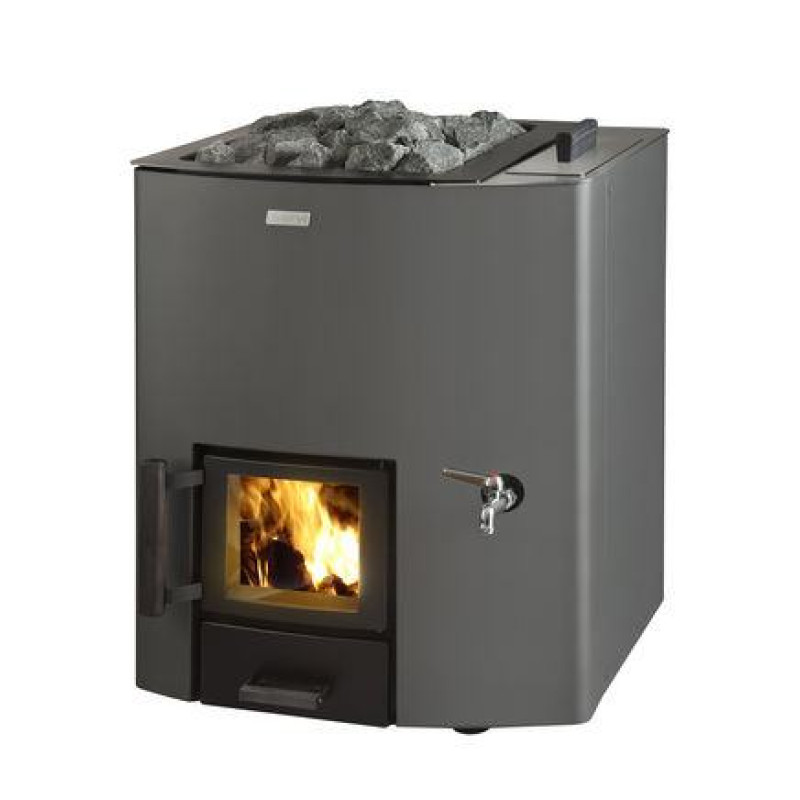 Brændefyret saunaovn - NARVI NC 20 VS med vandtank