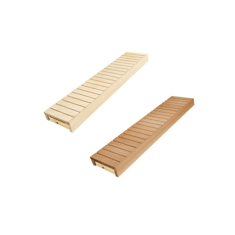 Sauna bænk, asp / alder, 400x1600-2400 mm