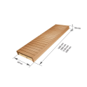 Saunabænk, asp/elletræ, 400x1600-2400 mm - 2