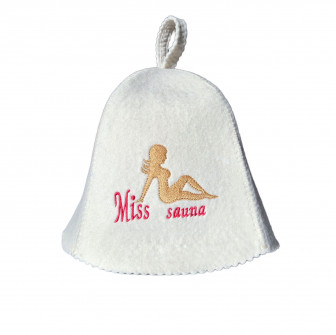 Saunahat - Miss Sauna, hvid