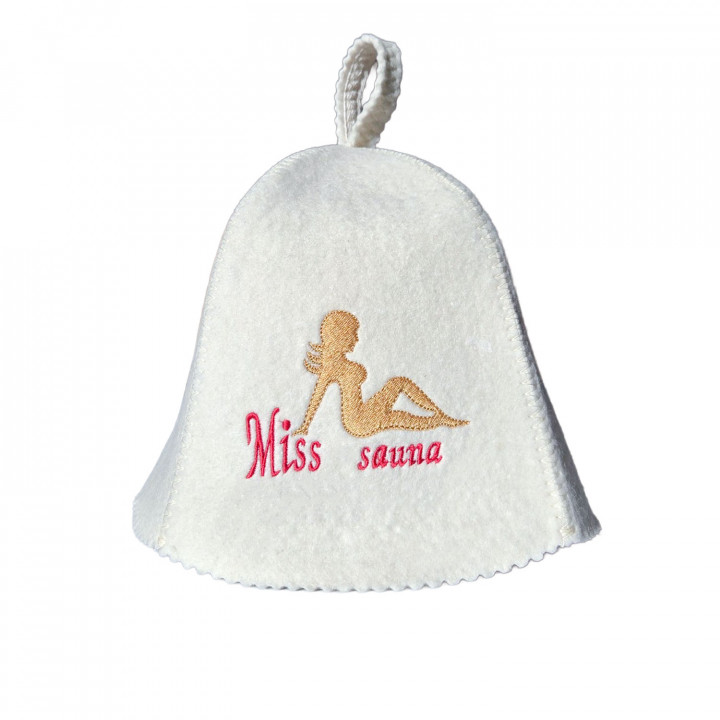 Saunahat - Miss Sauna, hvid