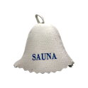 Saunahat - SAUNA, med blå skrift - 0