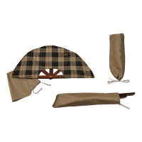 Saunaventilator, mørkt ternet materiale