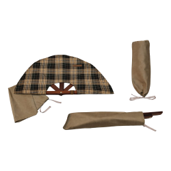 Saunaventilator, mørkt ternet materiale 