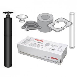 Stålisoleret skorstensæt - HARVIA, sort 