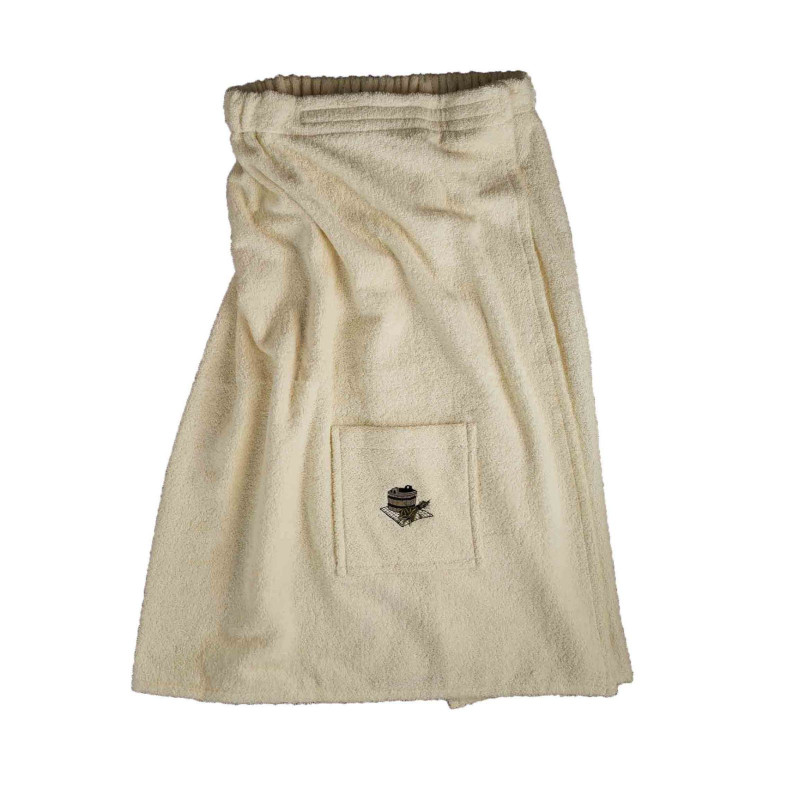 Sauna Forklæde til lys mandlig farve, bomuld