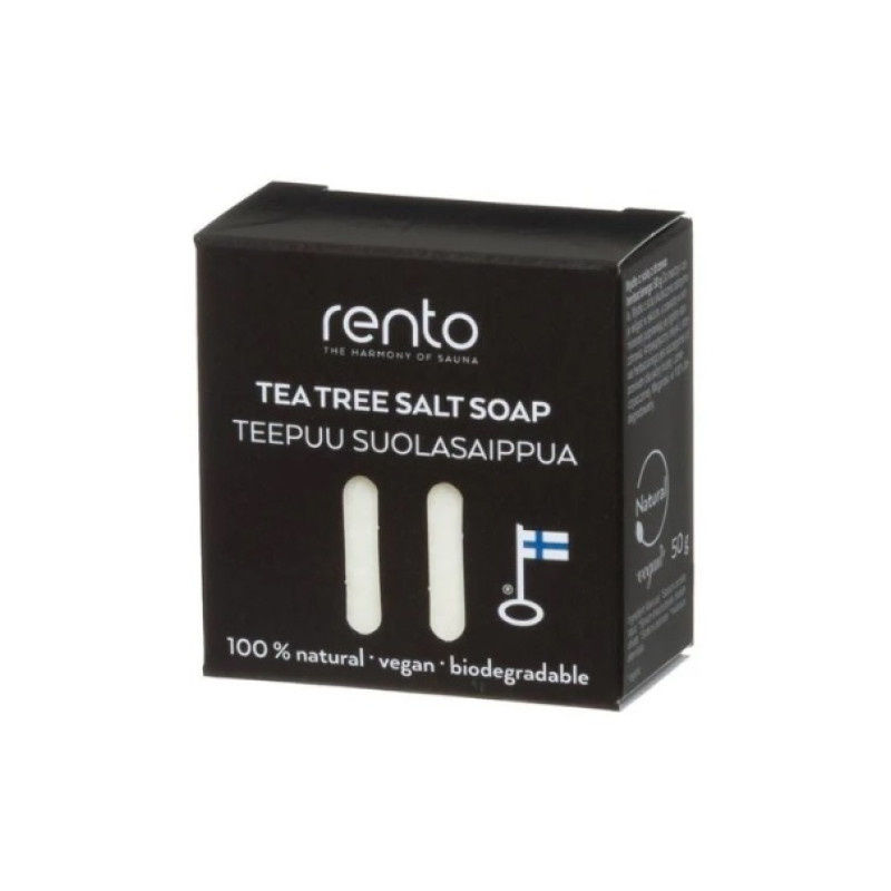 RENTO saltsæbe, tea tree 50 g.