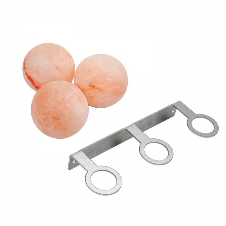 SAUFLEX Himalaya saltkugler, med holder, 3 stk.