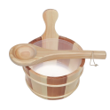 SAUFLEX træspand og slev 4 l, fyrretræ, cedertræ - 1