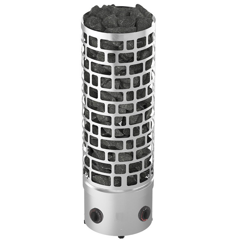 Elektrisk saunaovn – SAWOTEC Ari Round, med styreenhed