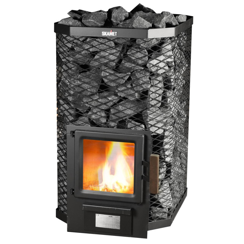Brændefyret saunaovn - SKAMET saunaovn S-120 GL