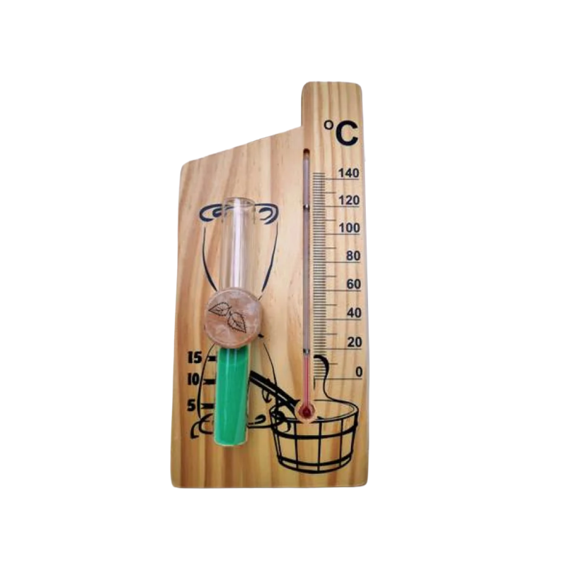 Timeglas - spiritustermometer, grøn