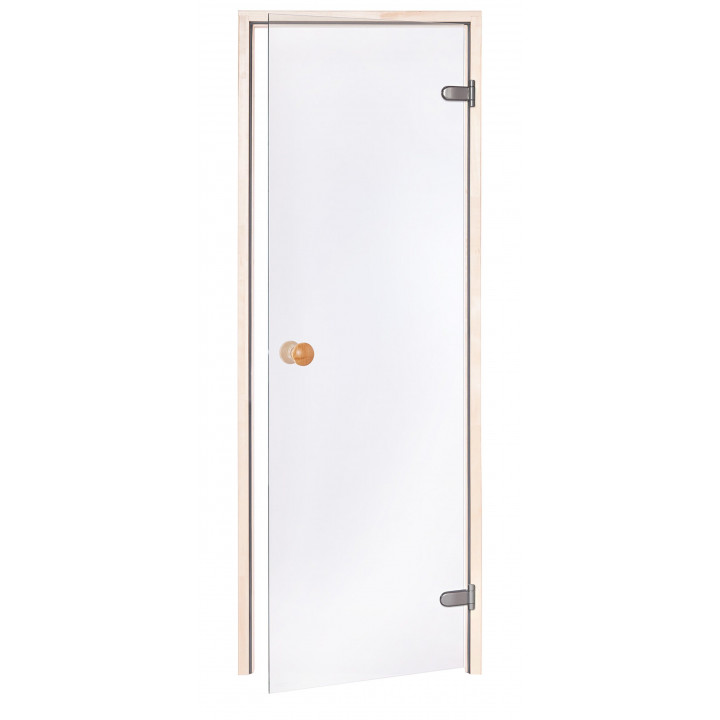 Standard sauna døre, 70 x 190, asp, transparent