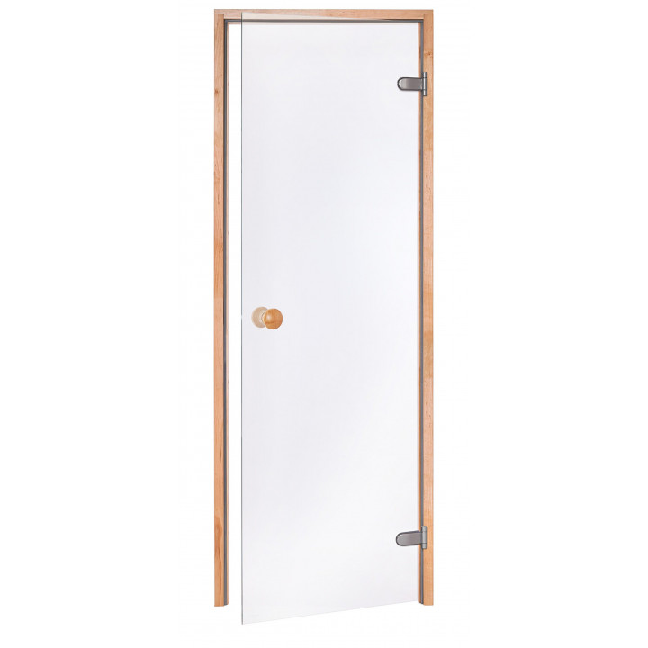 Standard sauna døre, 70 x 210, Elletræ, Transparent