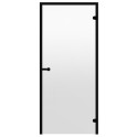 Glasdøre til sauna i HARVIA, sort aluminiumsramme 8x21 (sort linje) - 1