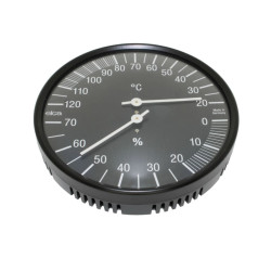 Termometer-hygrometer, sort 