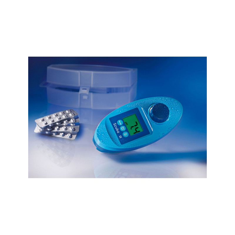 Elektronisk tester med tabletter Scuba II Cl total/Cl free/Ph/Alk/Stabilizer