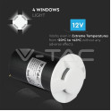 1W LED Steplight Hvid 4-vejs 3000K - 4