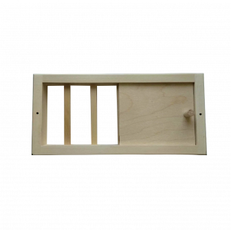 Ventilationsgitter med spjæld