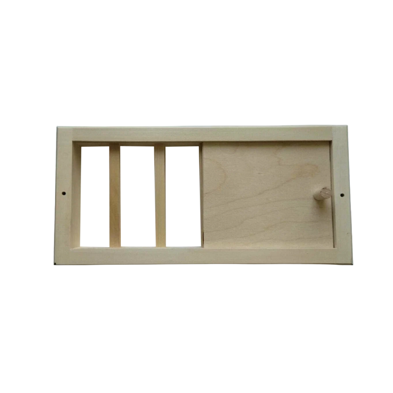 Ventilationsgitter med spjæld