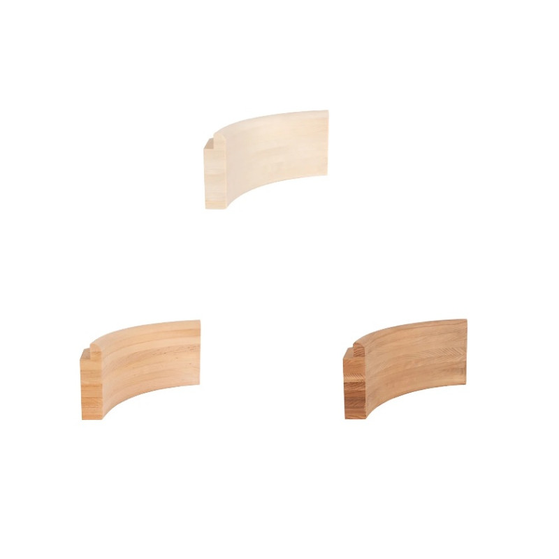 Indvendig bue til modulære saunabænke, 40x140x330mm